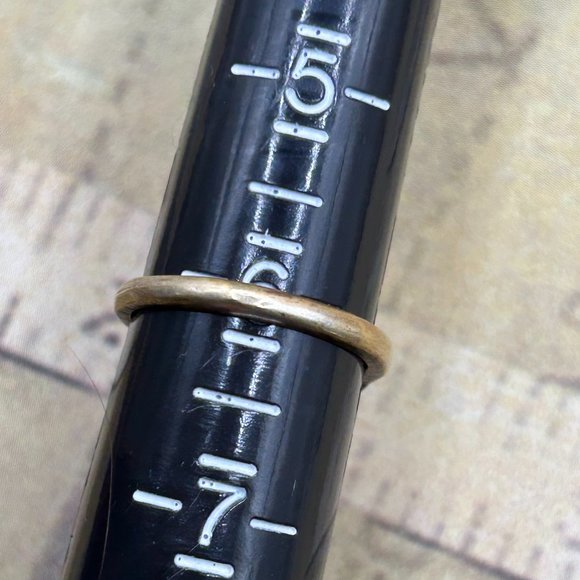 Vintage Old Ring 925 Gold Over Sterling Silver With Purple Cabochon Stone Sz 6 - Picture 2 of 7